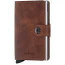 Secrid Miniwallet Vintage  Cognac Leather Silver