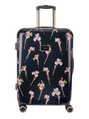 Ted Baker Wild Iris Medium 4-Wheel Trolley Case Black