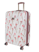 Ted Baker Wild Iris Large 4-Wheel Trolley Case Black White