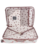 Ted Baker Wild Iris Medium 4-Wheel Trolley Case White