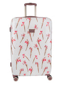 Ted Baker Wild Iris Medium 4-Wheel Trolley Case White