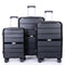 Tosca Globus 3 Piece Travel Luggage Trolley Set – Black