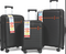 Travel Mate Polyprop Zipper 3 piece Luugage Black