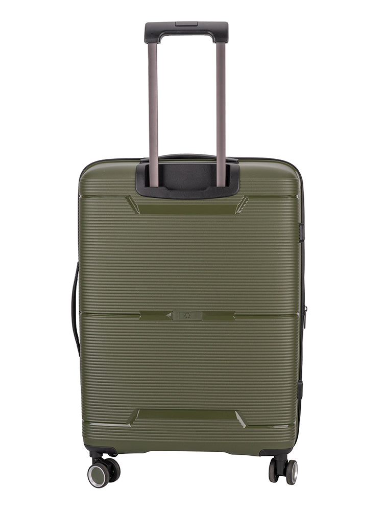 Cellini Ipak Medium 4 Wheel Trolley Case Army Green