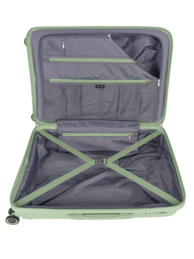 Cellini Cruze Medium 65cm 4 Wheel Trolley Case Sage