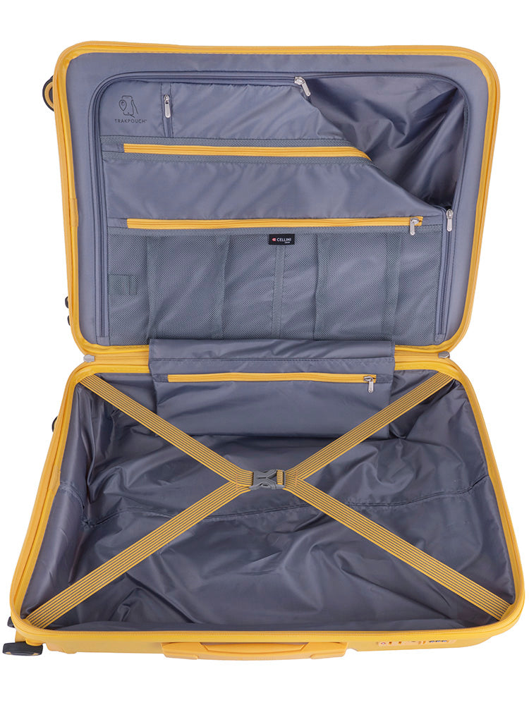 Cellini Cruze 4 Wheel Trolley 55cm Carry On Mid Yellow
