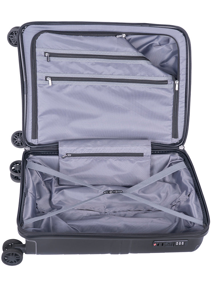 Cellini Guardlite 4 Wheel Carry On Trolley Black