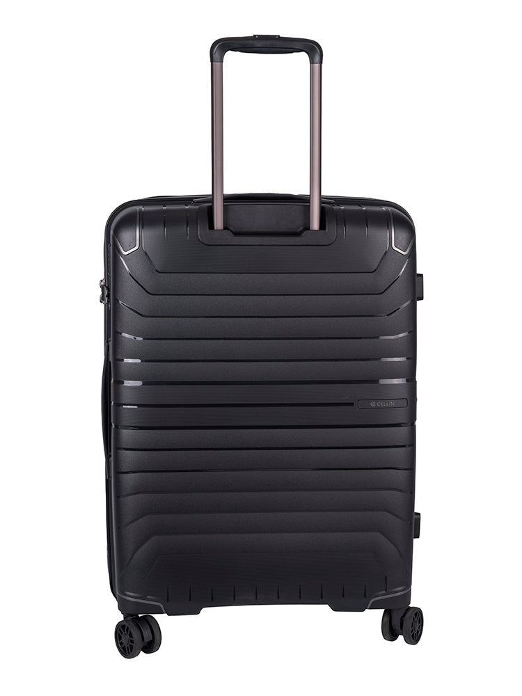 Cellini Guardlite Medium 4 Wheel Trolley Case Black