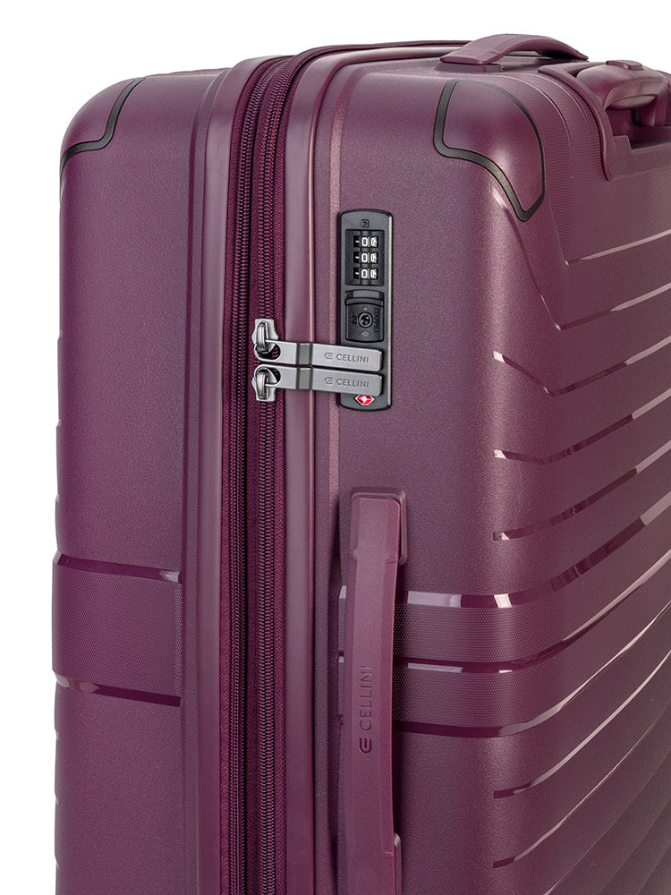 Cellini Guardlite Medium 4 Wheel Trolley Case 	Mauve