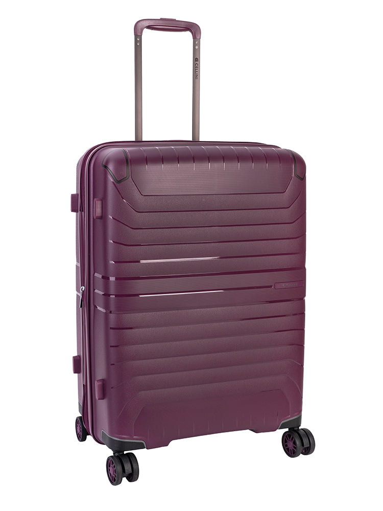 Cellini Guardlite Medium 4 Wheel Trolley Case 	Mauve