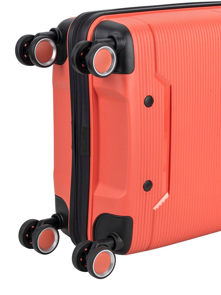 Cellini Ipak 4 Wheel Carry On Trolley Case Coral