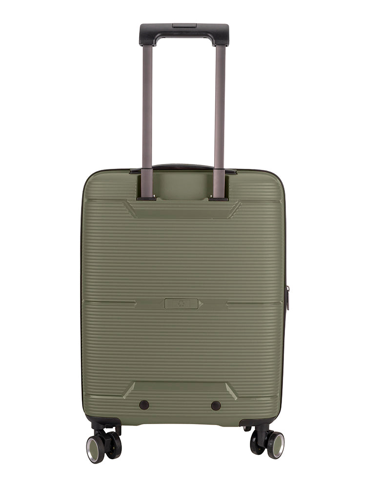 Cellini Ipak 4 Wheel Carry On Trolley Case Army Green