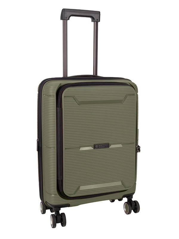 Cellini Ipak 4 Wheel Carry On Trolley Case Army Green