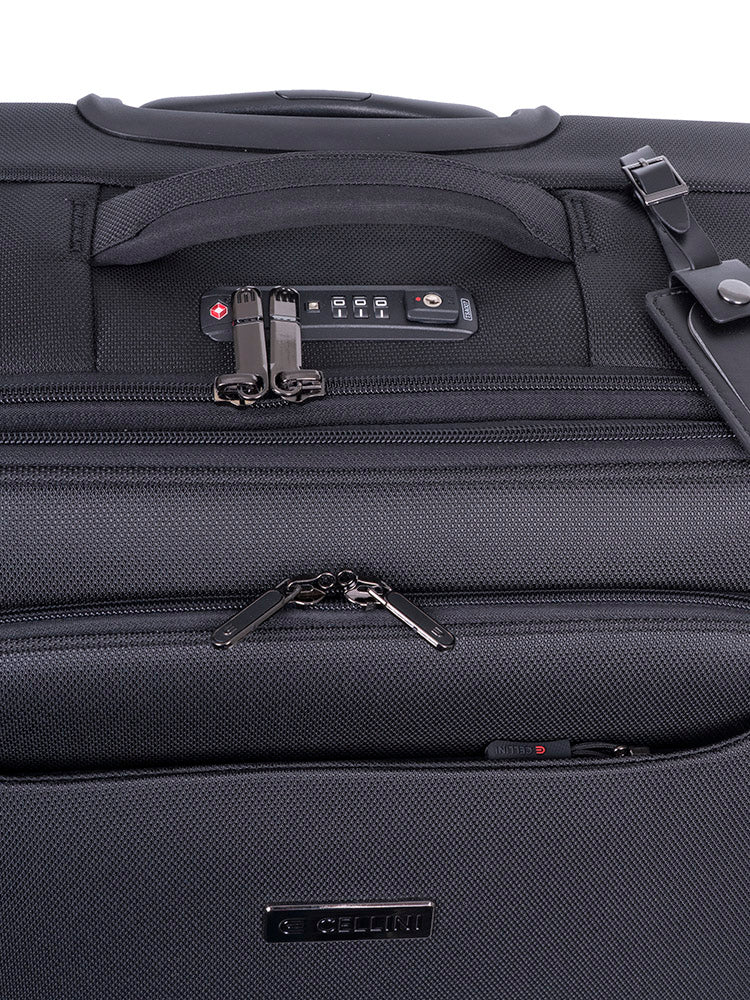 Cellini Megapak Medium 4-Wheel Trolley Case Black