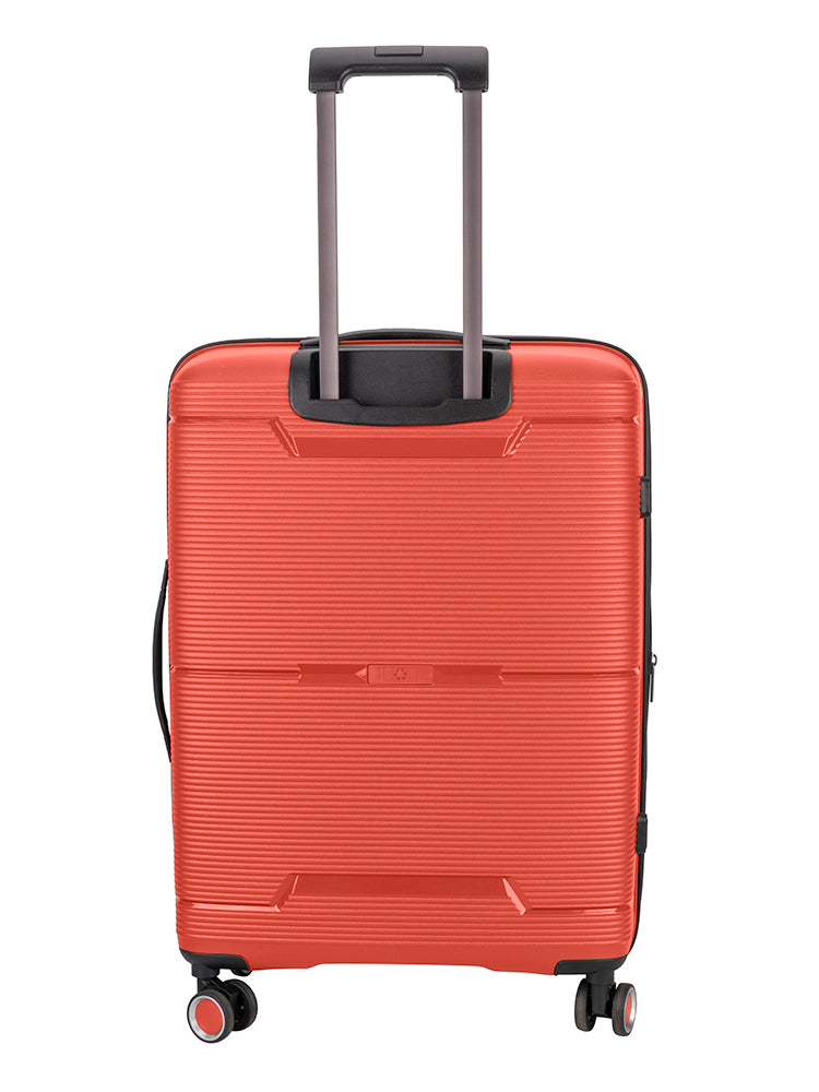 Cellini Ipak Medium 4 Wheel Trolley Case  Coral