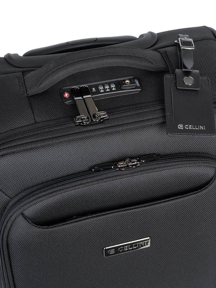 Cellini Megapak Carry On 4-Wheel Trolley Case Black
