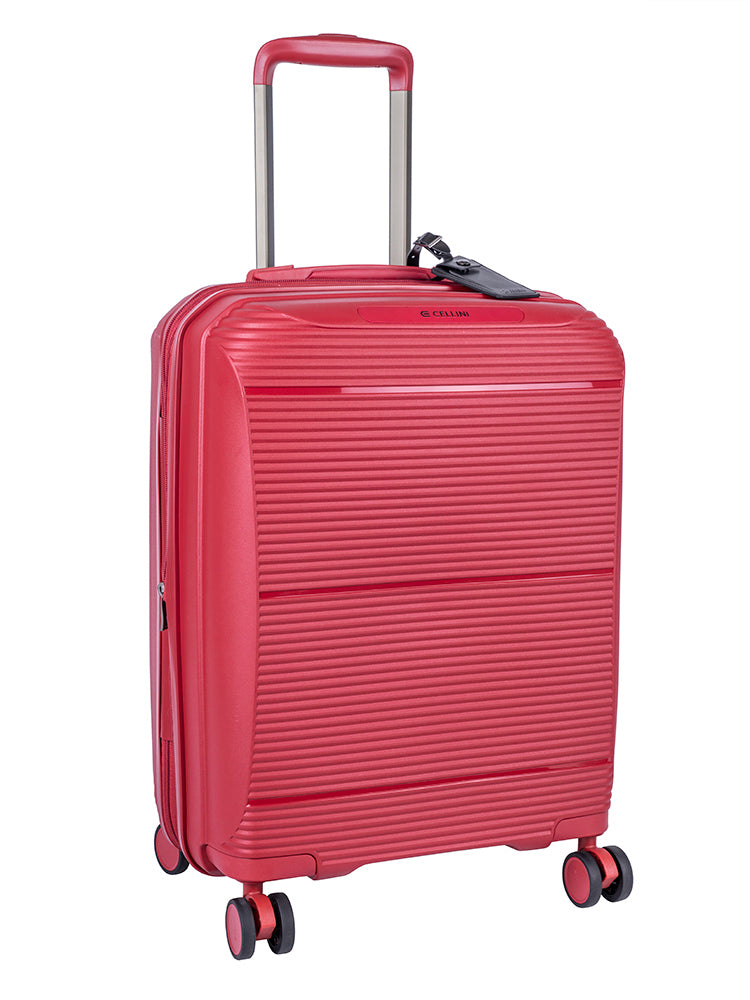 Cellini Qwest 4 Wheel Carry On Trolley Red