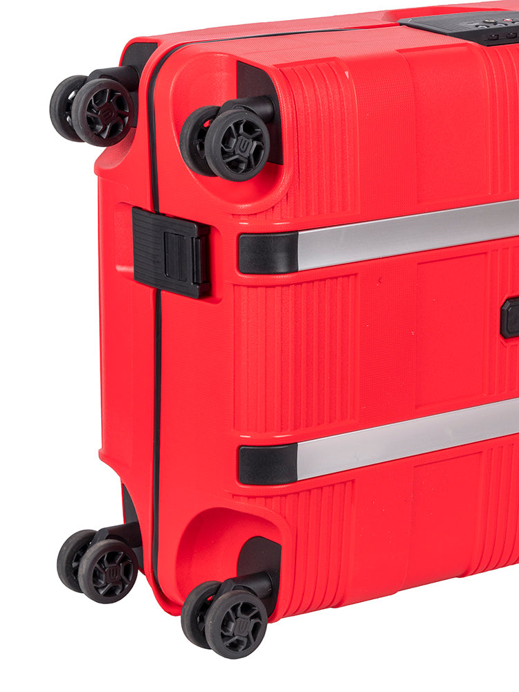 Cellini Safetech 4 Wheel 55cm Carry On Trolley Red