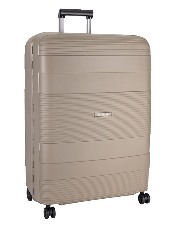 Cellini Safetech Large 75cm 4 Wheel Trolley Case Rock Brown