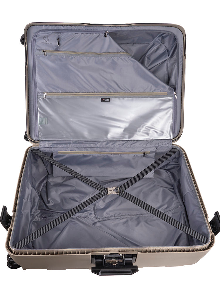 Cellini Safetech Large 75cm 4 Wheel Trolley Case Rock Brown