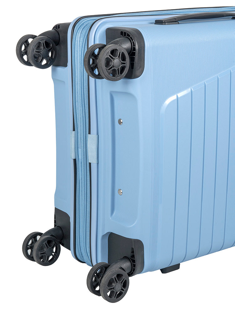 Cellini Starlite Medium 65cm 4 Wheel Trolley Case Chambray Blue