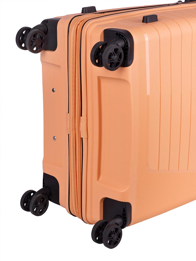 Cellini Starlite Medium 65cm 4 Wheel Trolley Case Peach Fuzz
