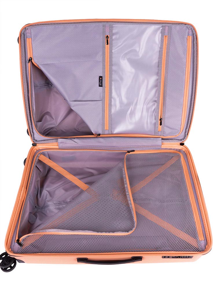 Cellini Starlite Medium 65cm 4 Wheel Trolley Case Peach Fuzz