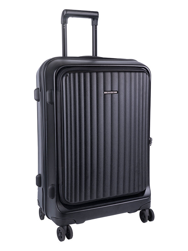 Cellini Tri Pak Medium 4 Wheel Trolley Case Black Includes 1 Lrg & 1 Med Packing Cube