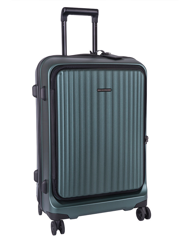 Cellini Tri Pak Medium 4 Wheel Trolley Case Green Includes 1 Lrg & 1 Med Packing Cube