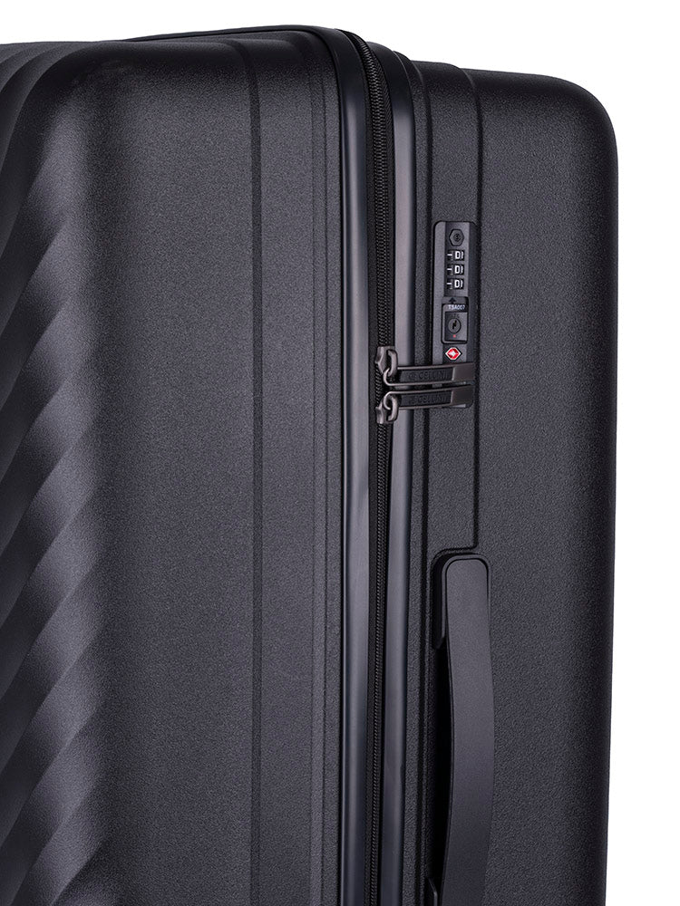 Cellini Xpedition Large Volume 4 Wheel Trolley Trunk Black