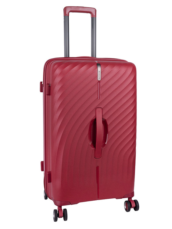 Cellini Xpedition Medium 4 Wheel Trolley Trunk Red