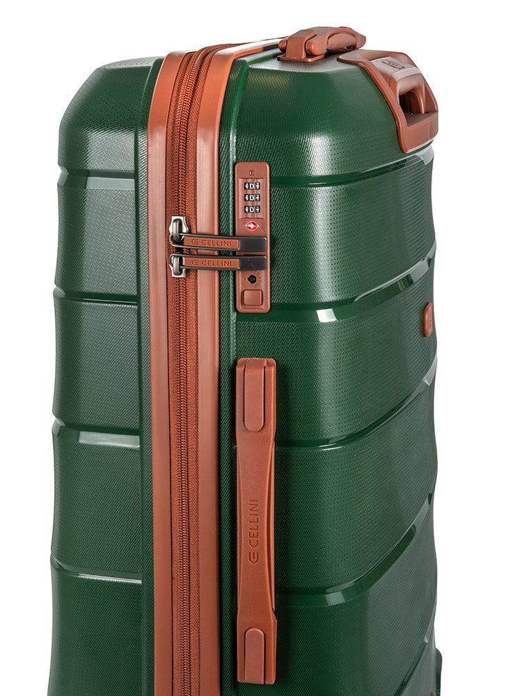 Cellini Spinn Large 4 Wheel Trolley Case - Limited Edition Geen