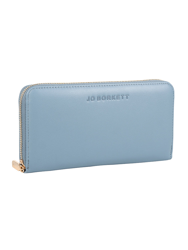 Jo Borkett Purse Programme Zip Around Purse Blue