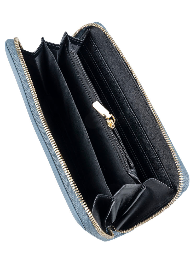 Jo Borkett Purse Programme Zip Around Purse Blue
