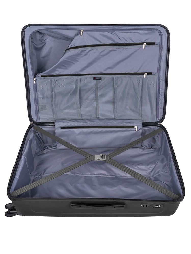Cellini Flexilite Large 4 Wheel Trolley Case Black