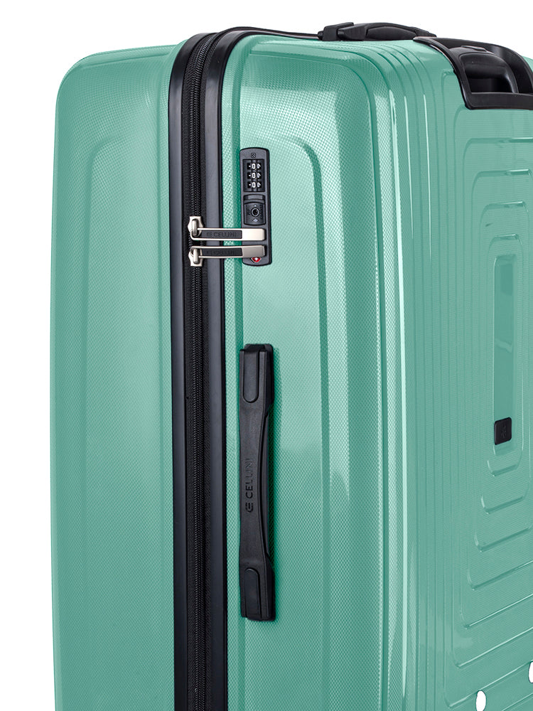 Cellini Flexilite Large 4 Wheel Trolley Case Green
