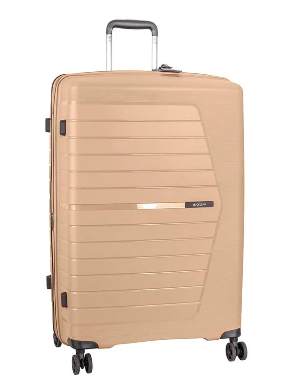 Cellini Starlite Medium 65cm 4 Wheel Trolley Case Cinnamon
