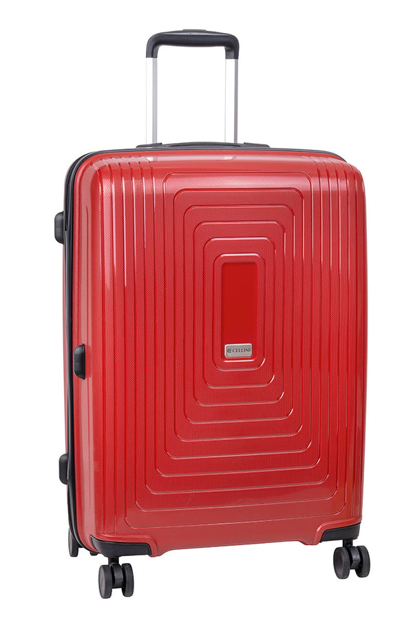 Cellini Flexilite Medium 4 Wheel Trolley Case Red
