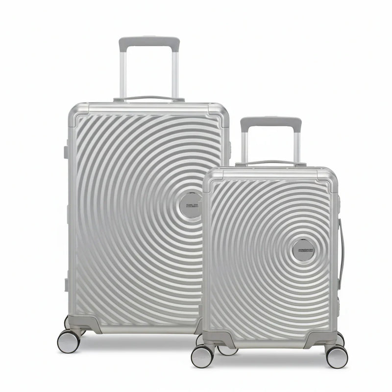 American Tourister  Soundbox Alu Travel Sets  Silver