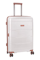 Cellini Monte Carlo Medium 4 Wheel Trolley Case White
