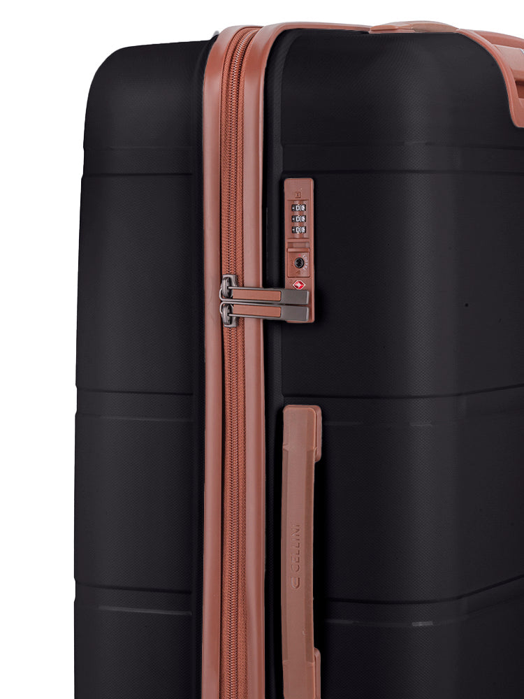 Cellini Monte Carlo Large 4 Wheel Trolley Case Tan