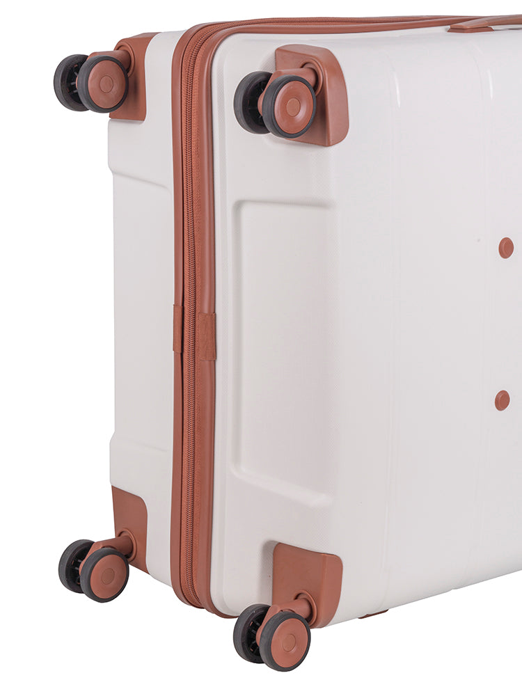 Cellini Monte Carlo Large 4 Wheel Trolley Case White