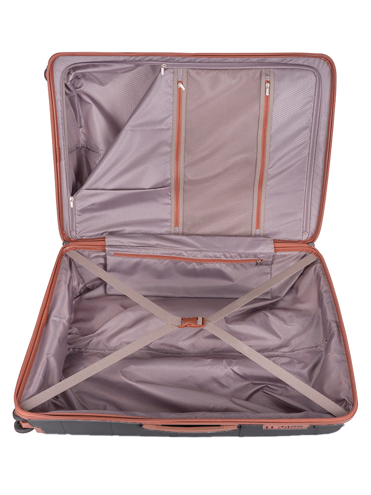 Cellini Monte Carlo Large 4 Wheel Trolley Case Tan
