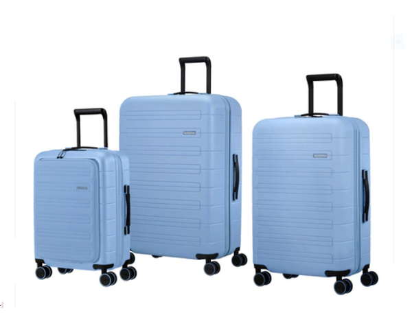 American Tourister Novastream 3-Piece Expandable Luggage Set Pastle Blue