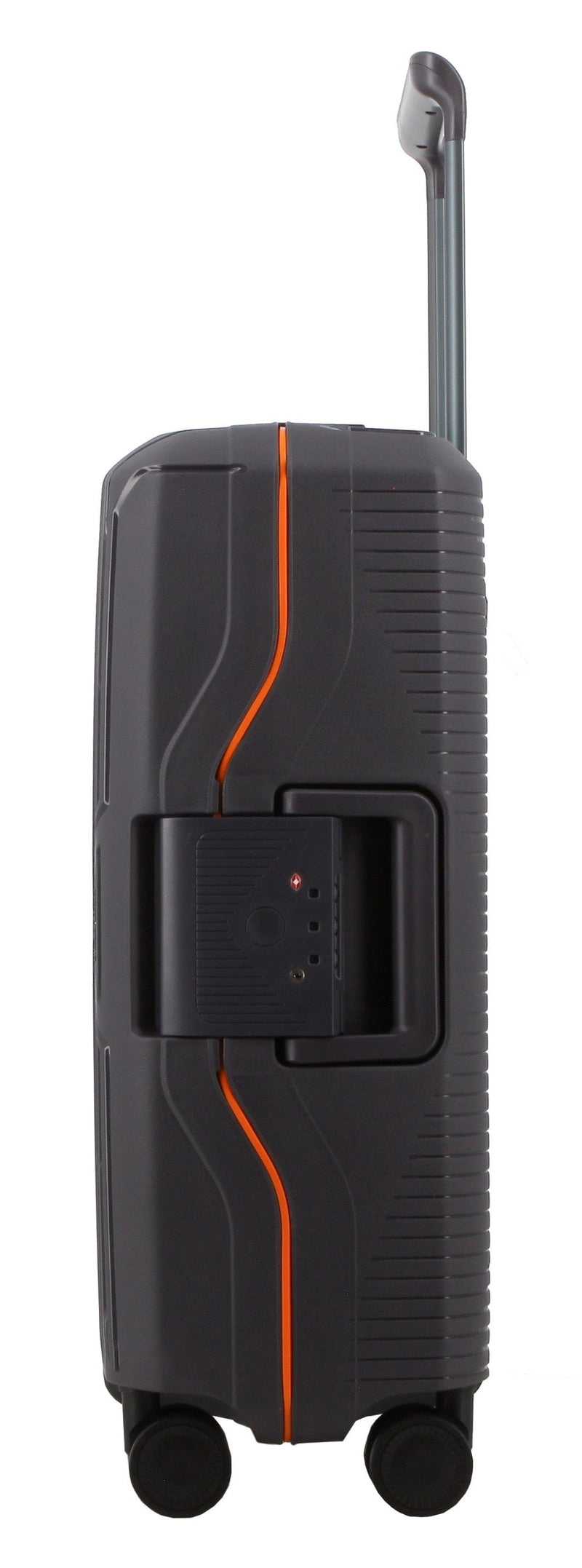 Pierre Cardin Cannes Case 65cm Medium Luggage Charcoal/Orange