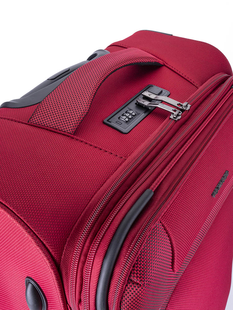 Voyager Istria Medium 4 Wheel Trolley Case Red