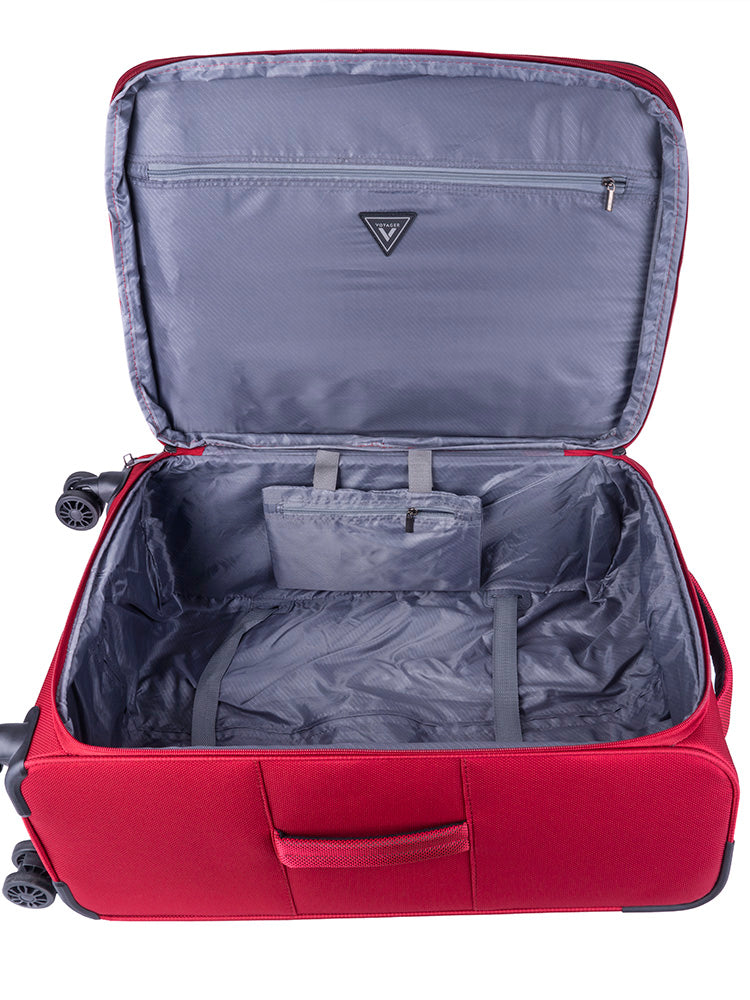 Voyager Istria Medium 4 Wheel Trolley Case Red