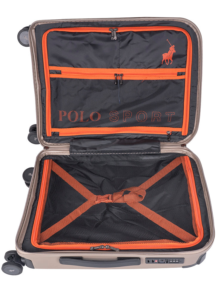 Polo Sport Carry On 4 Wheel Trolley Case Stone