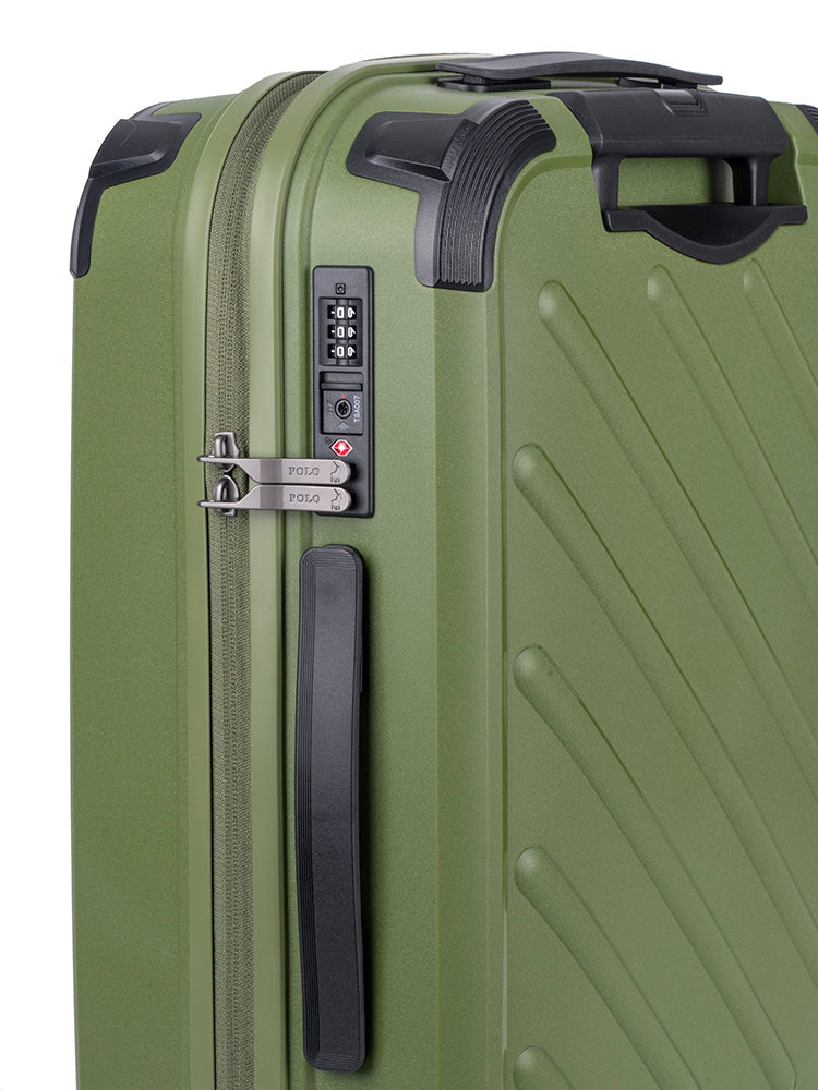 Polo Sport Carry On 4 Wheel Trolley Case Green