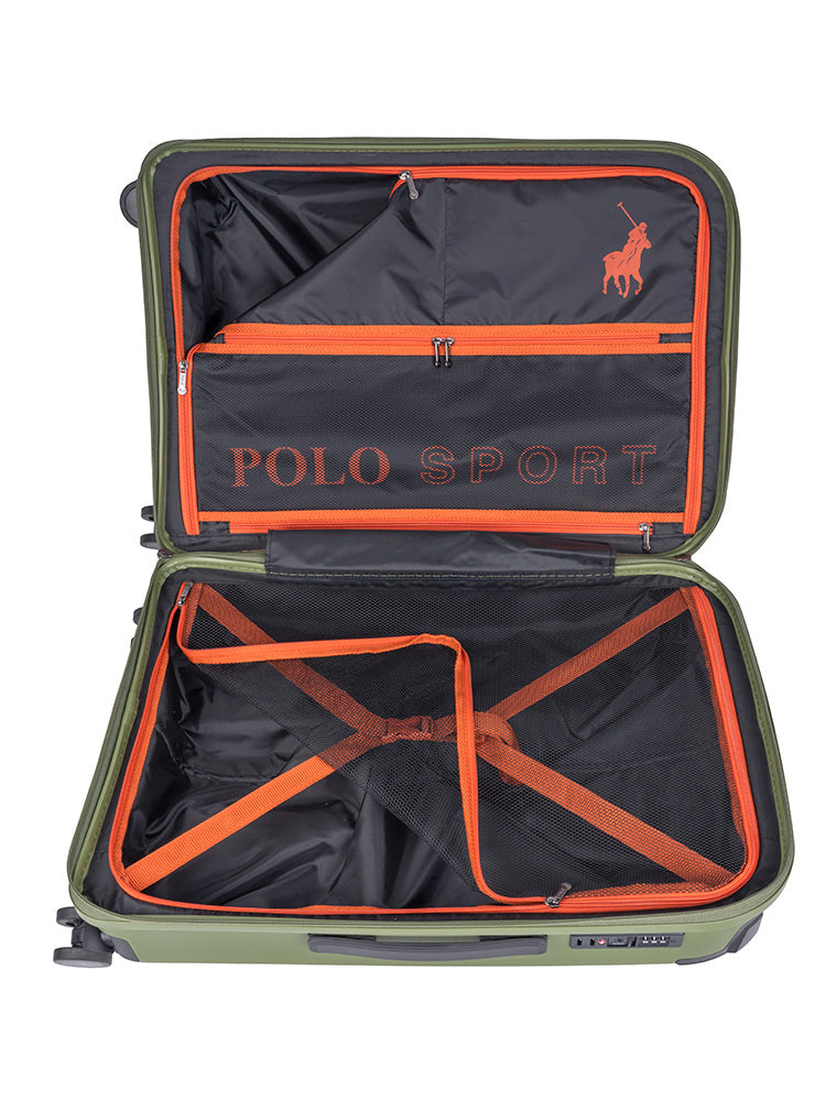 Polo Sport Medium 4 Wheel Trolley Case Green